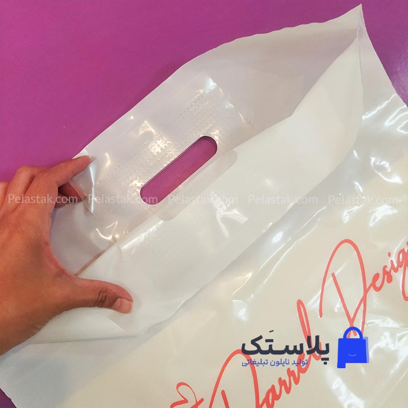 نایلون کیسه پلاستیکی تبلیغاتی درجه یک با دسته تقویت شده - پلاستک